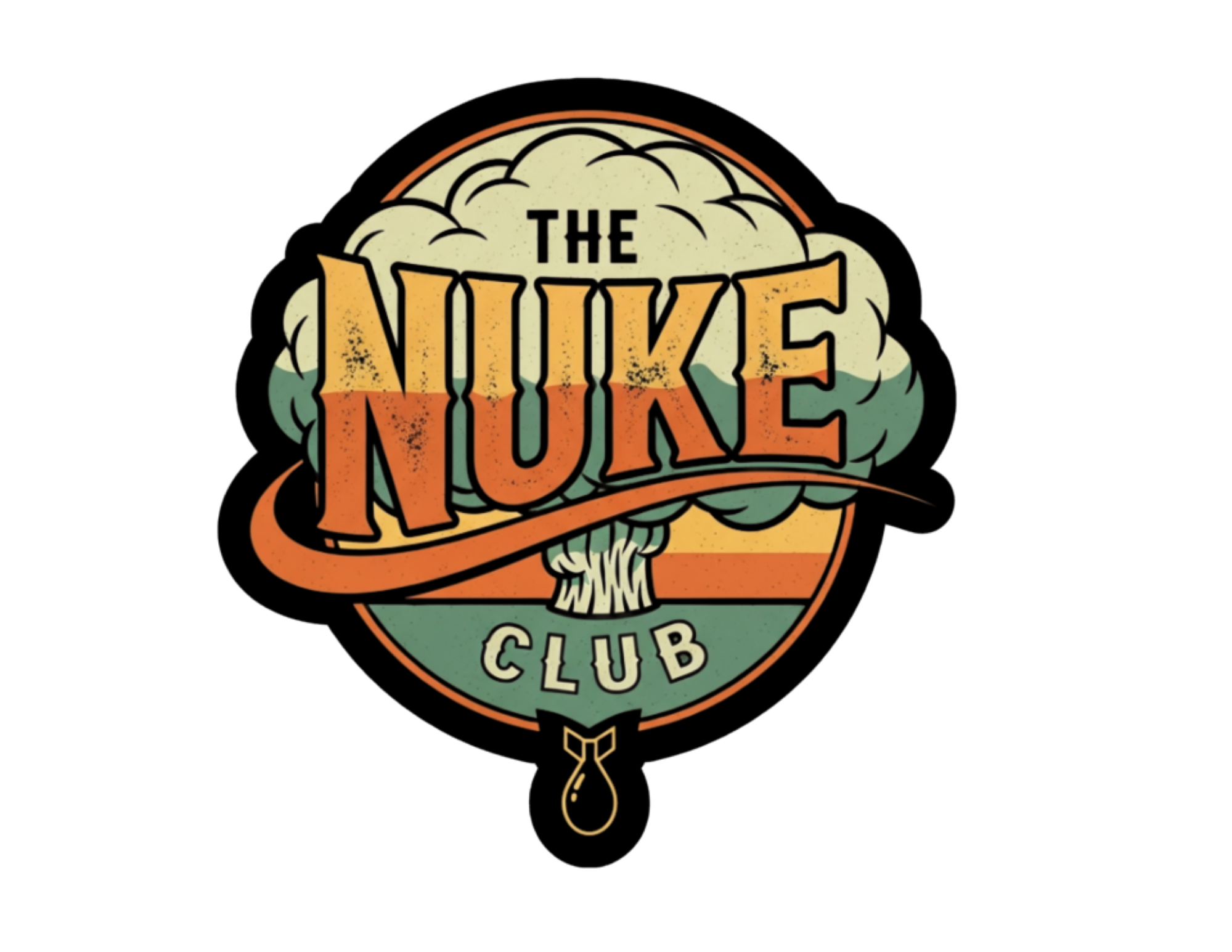 The Nuke Club Logo – Vintage Atomic Bomb Design
